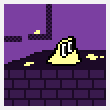 Animated Cheese Enemy patrón de pixel art, cuadrícula 51×51