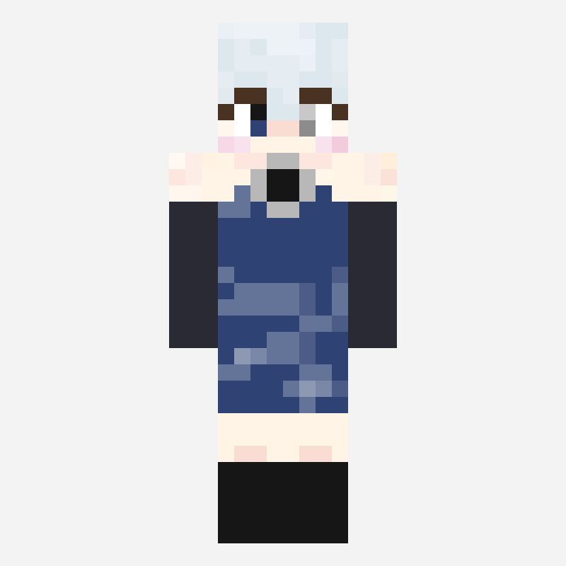 OCちゃん minecraft skin pattern, 64×64 grid
