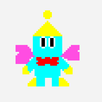 cheese the chao pixel art pattern, 49×55 grid