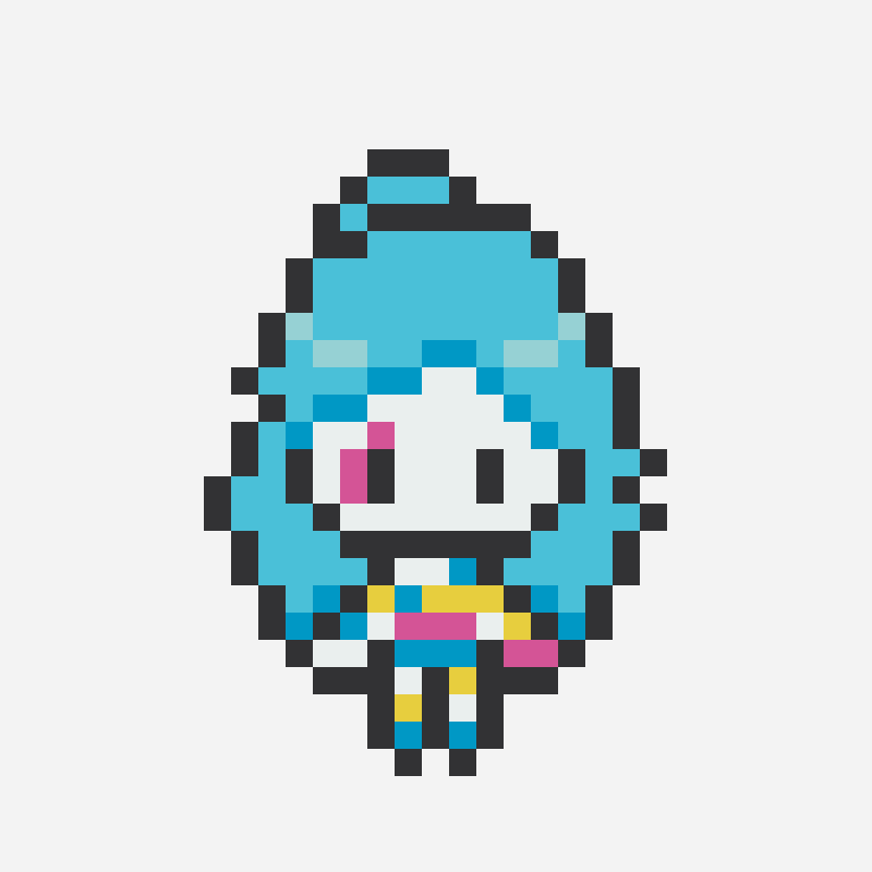 Just Dance 2 - TiK ToK perler bead pattern, 29×29 grid