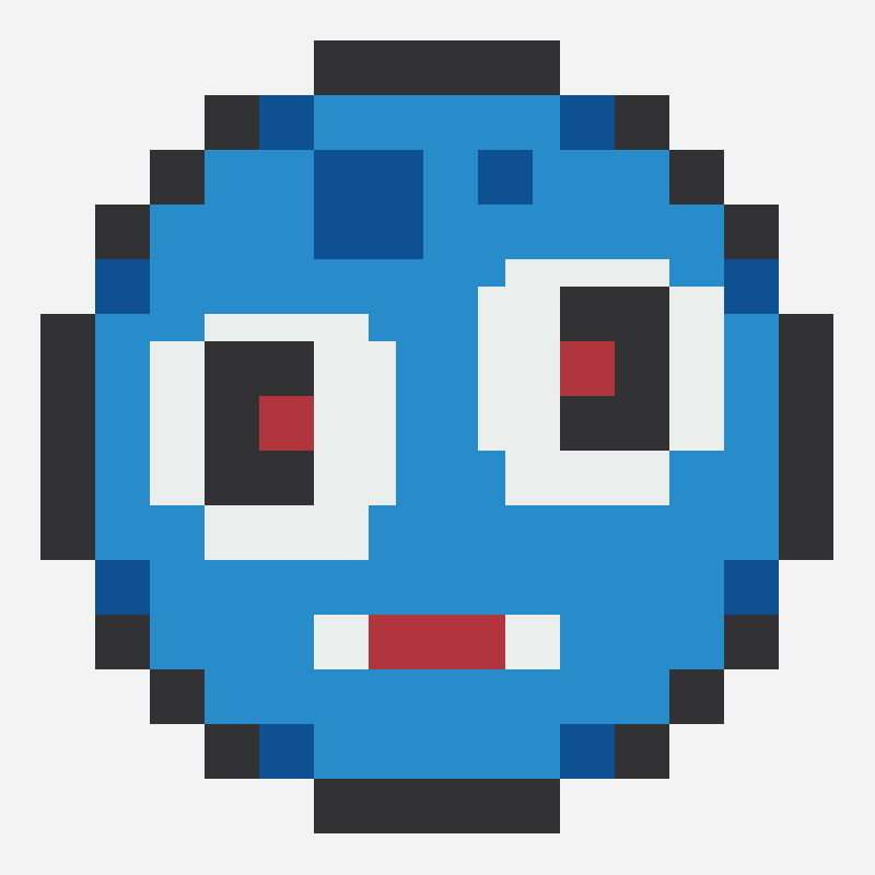 Ball sprite perler bead pattern, 29×29 grid