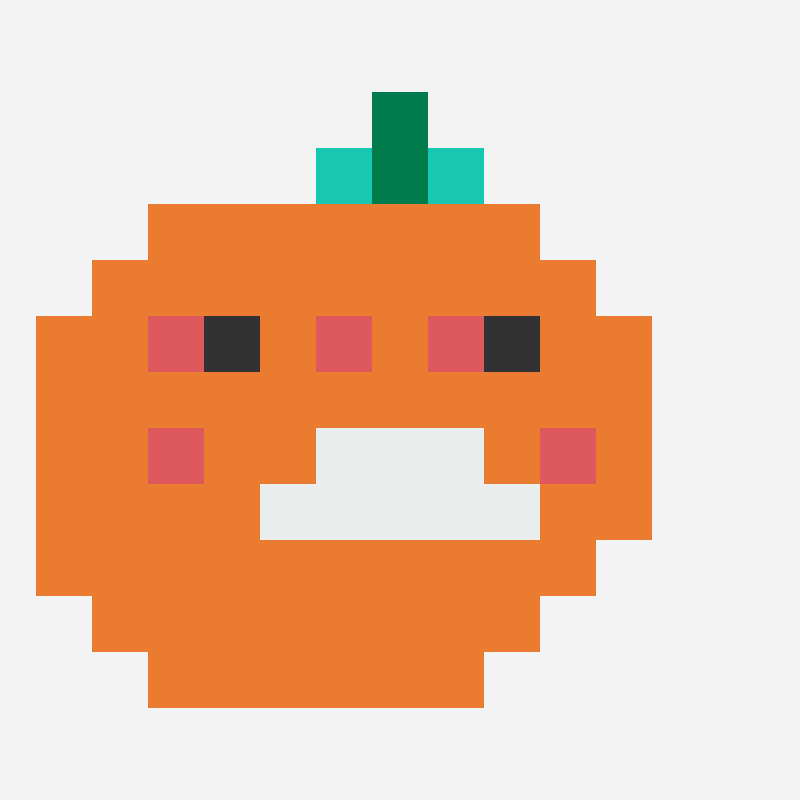 Kawaii pumpkin face bead pattern