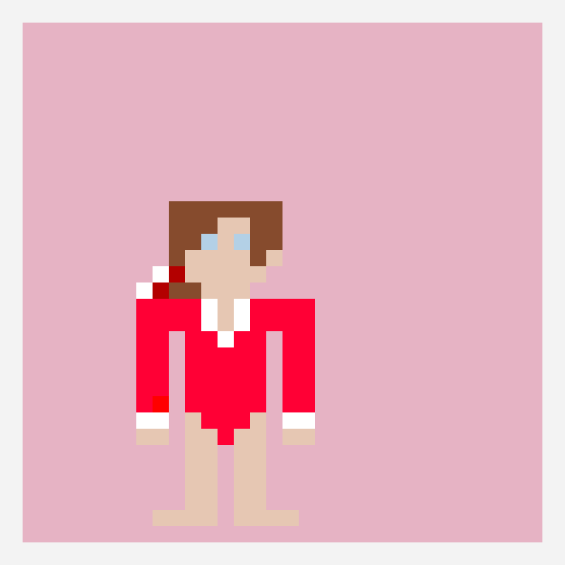 (Y)elena Mukhina !!! pixel art pattern, 32×32 grid