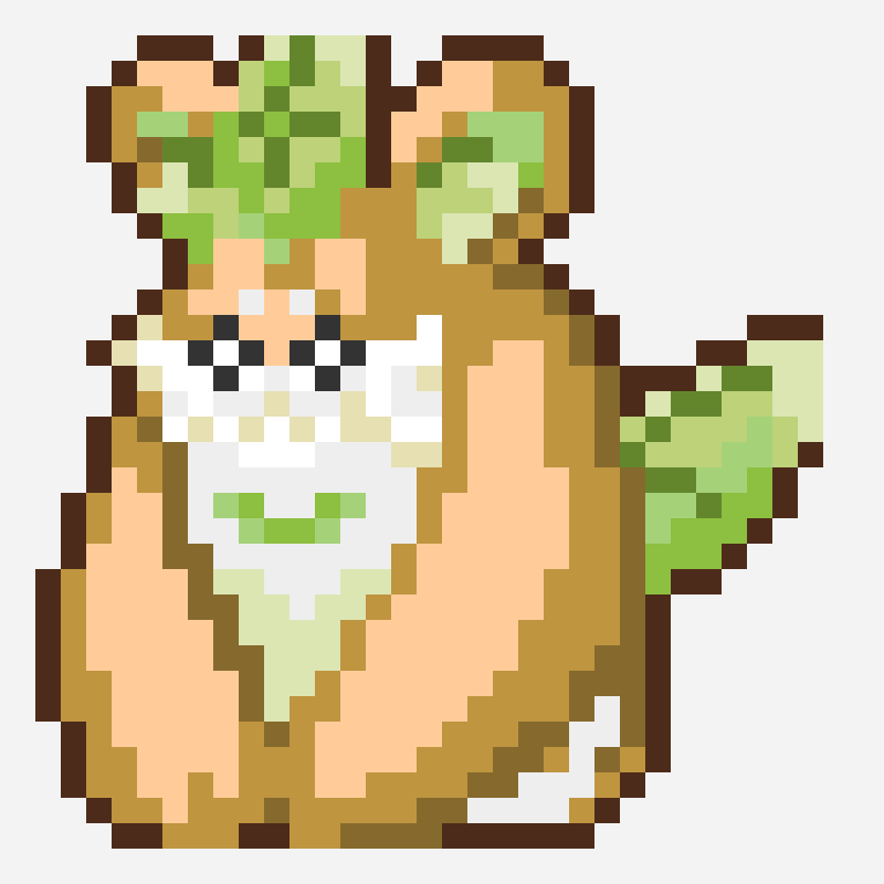 Herbil Palworld Pixel Sprite 像素画图案，32×32 格