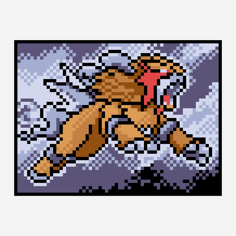 Entei 十字绣图案，64×48 格