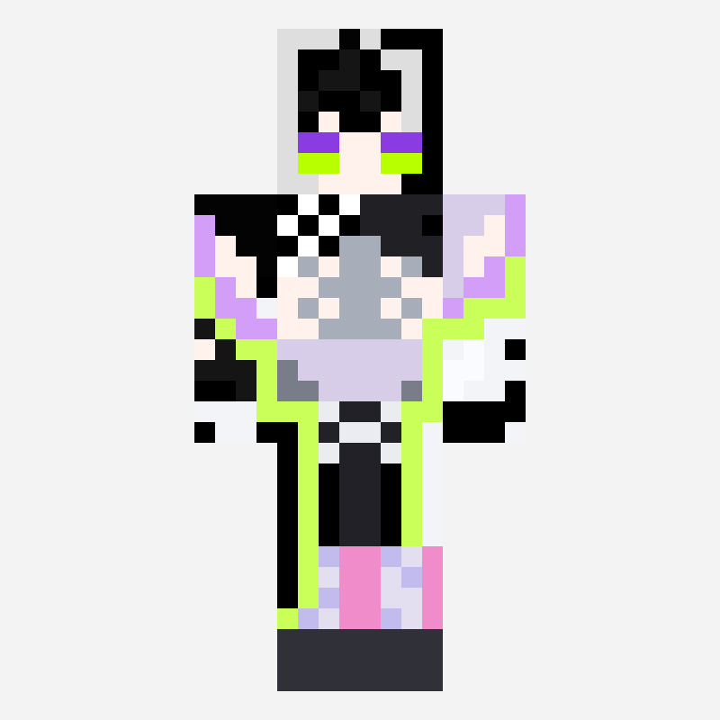 瑟思安cesium minecraft skin pattern, 64×64 grid