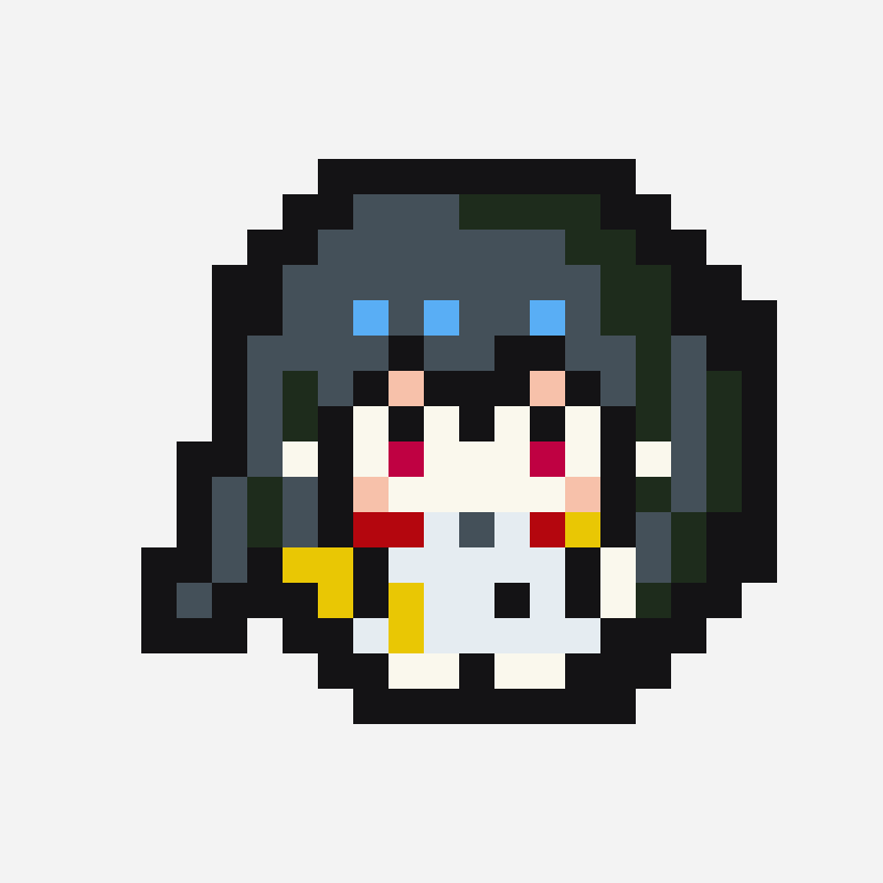 Closure perler bead pattern, 20×20 grid