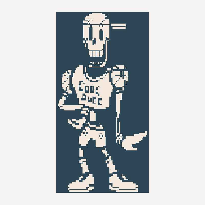 Cool Guy Papyrus mosaic crochet pattern, 120×235 grid