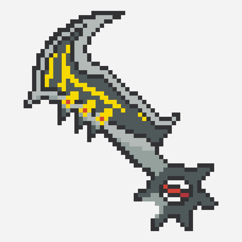 Draven axe perler bead pattern, 52×52 grid