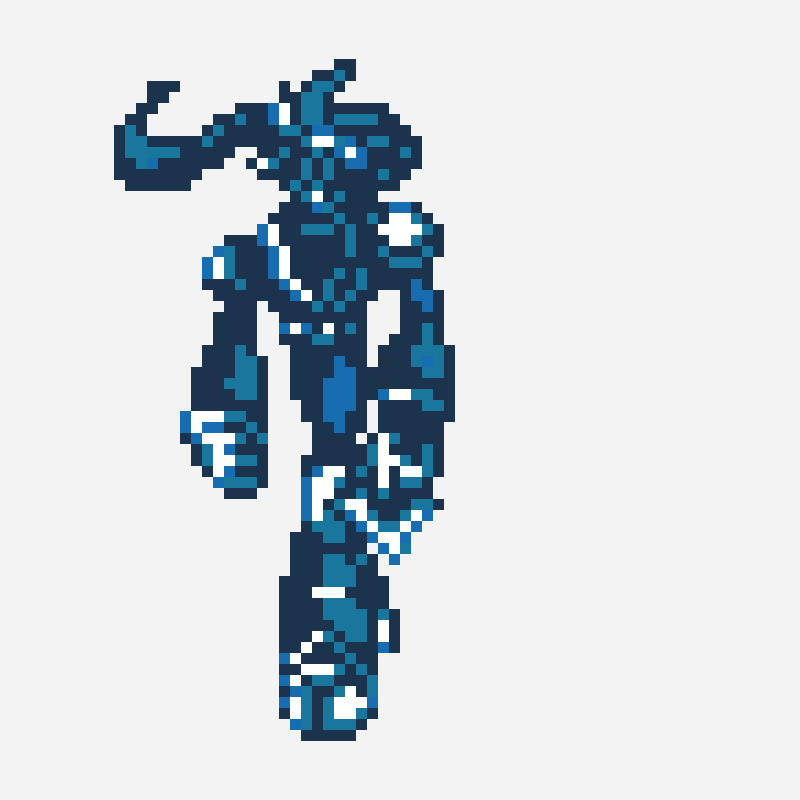 Mega mix Shadow Man perler bead pattern, 64×64 grid