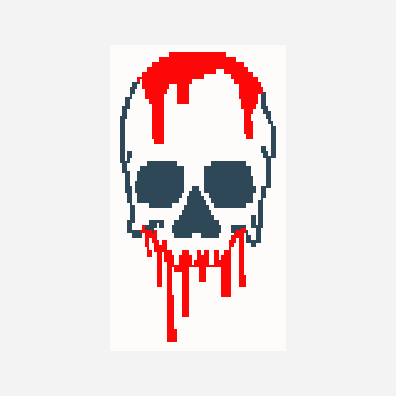 blood skull bead pattern