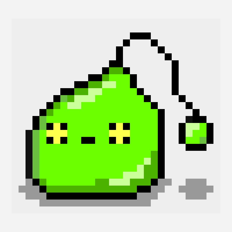 Maplestory Slime pixel art pattern, 30×28 grid
