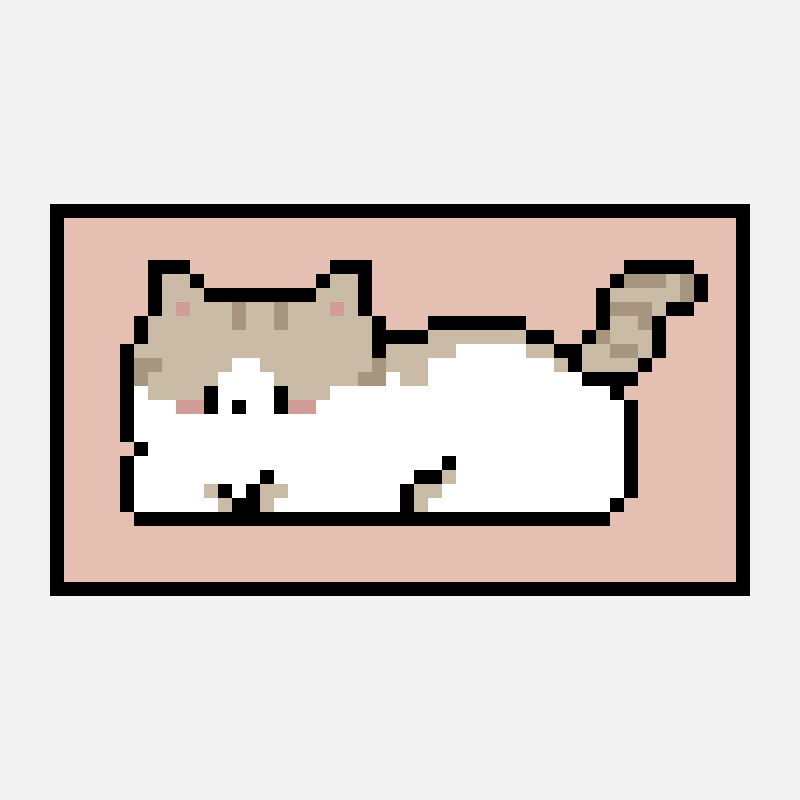 loafing kitty >_< patrón de pixel art, cuadrícula 51×51