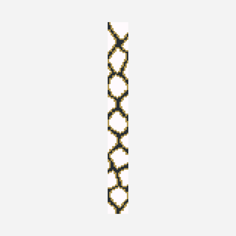white python peyote stitch pattern, 14×130 grid