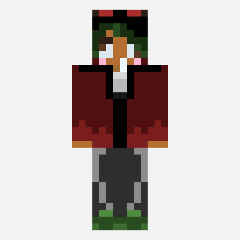 傻狼 minecraft skin pattern, 64×64 grid