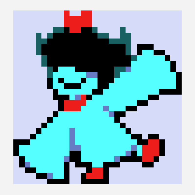 Aqua Detailed perler bead pattern, 30×31 grid