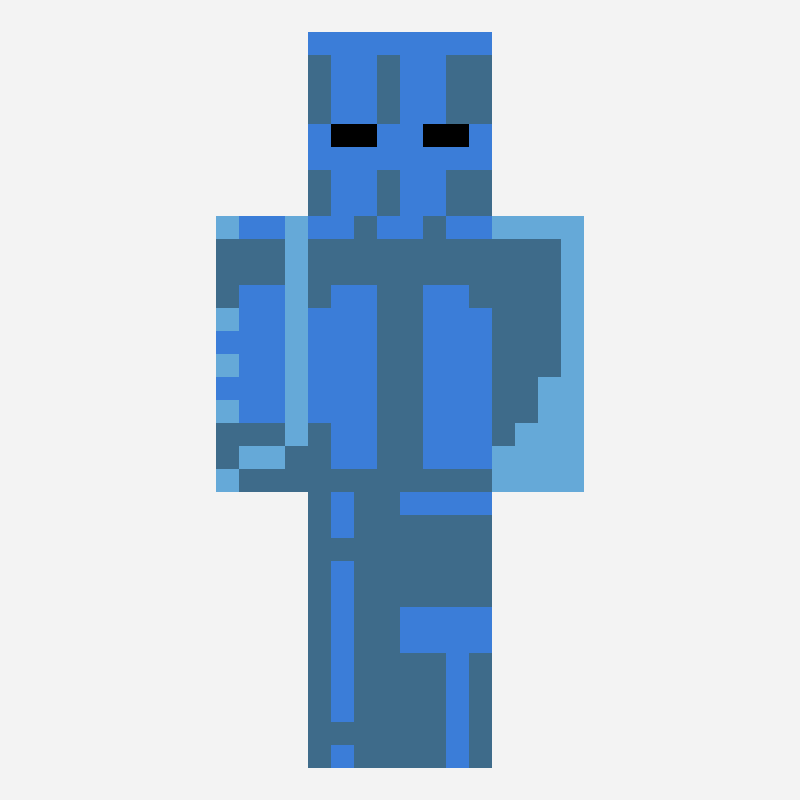 Les monstres de bleus minecraft skin pattern, 64×64 grid