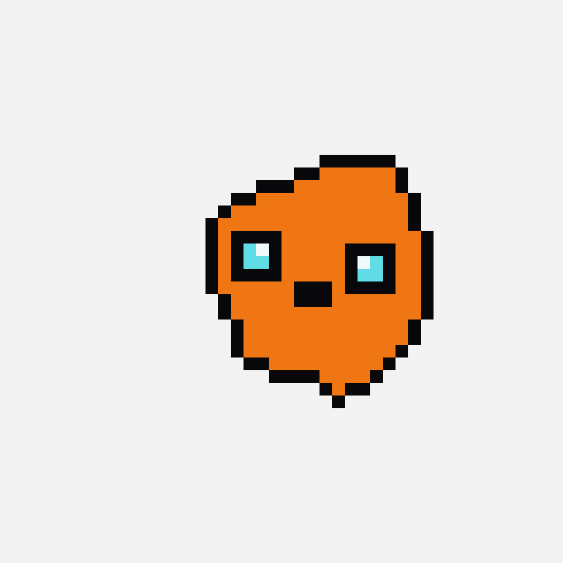 Orange minecraft block art pattern, 40×40 grid