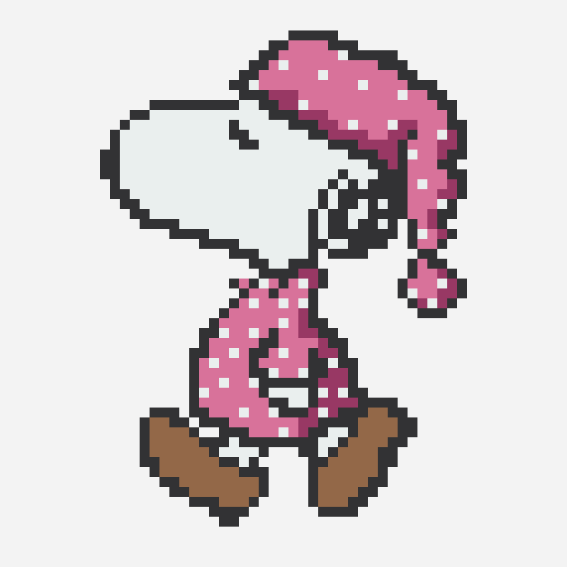 Sleepy snoopy — узор бисер perler, сетка 37×51