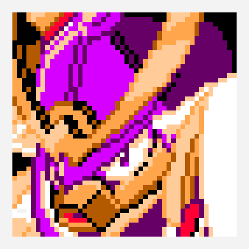 Yamato Man Mugshot pixel art pattern, 48×48 grid