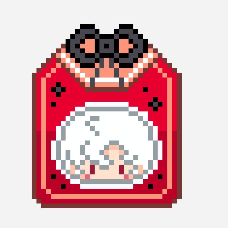 Sylus omamori perler bead pattern, 36×43 grid