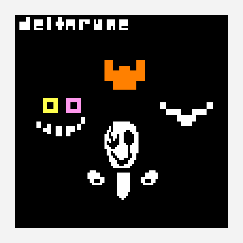 Deltarune pixel art pattern, 34×52 grid