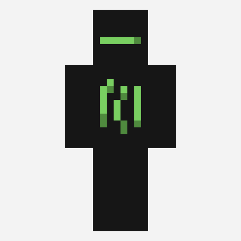 monster minecraft skin pattern, 64×64 grid