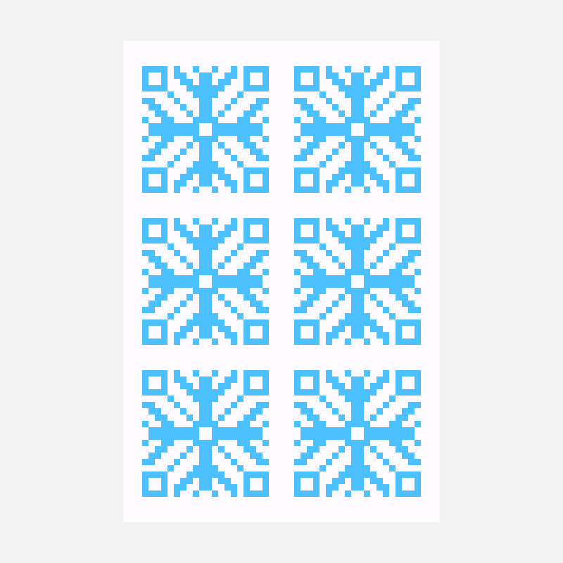 Snowflake_1 perler bead pattern, 13×13 grid
