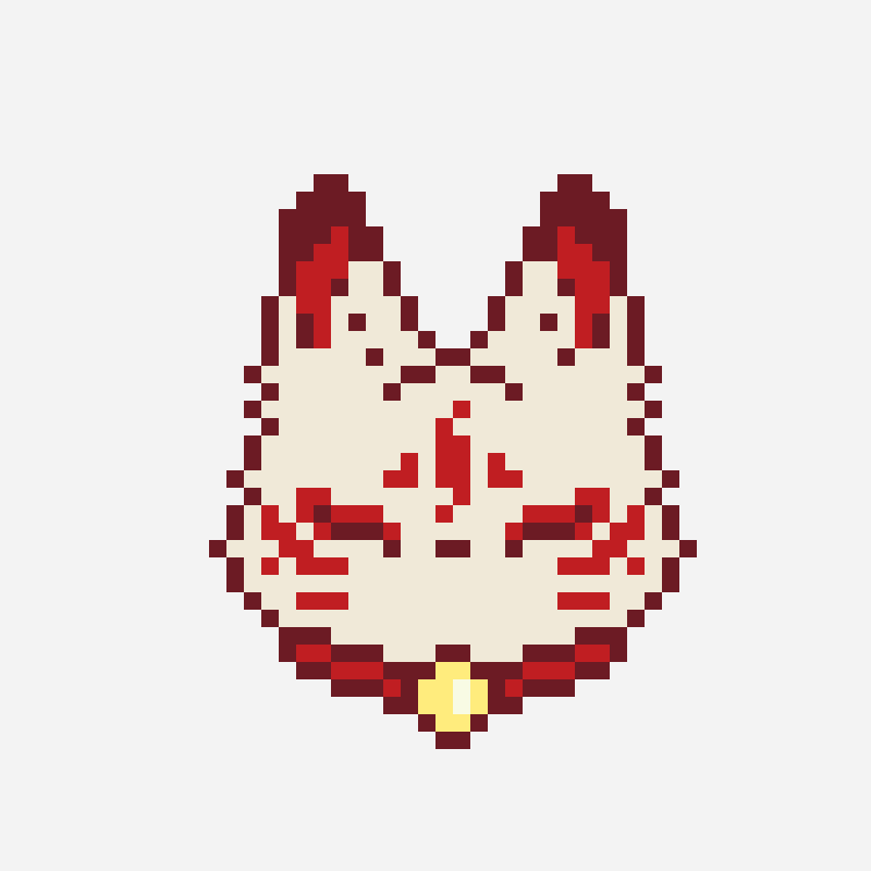 Cat perler bead pattern, 46×46 grid