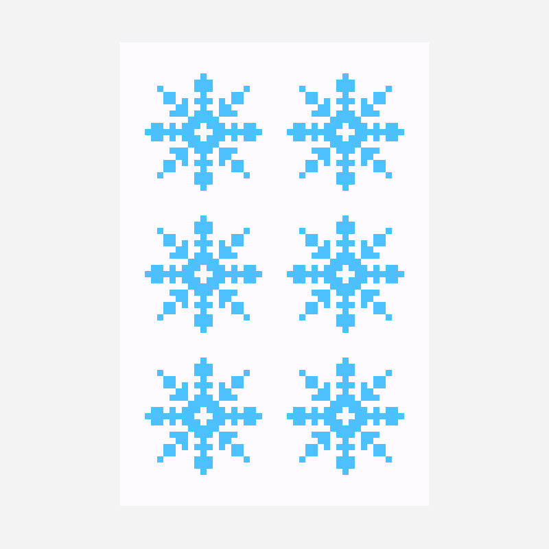 snowflake_3 perler bead pattern, 20×20 grid