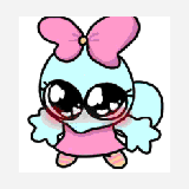 Poppy :D pixel art pattern, 128×132 grid