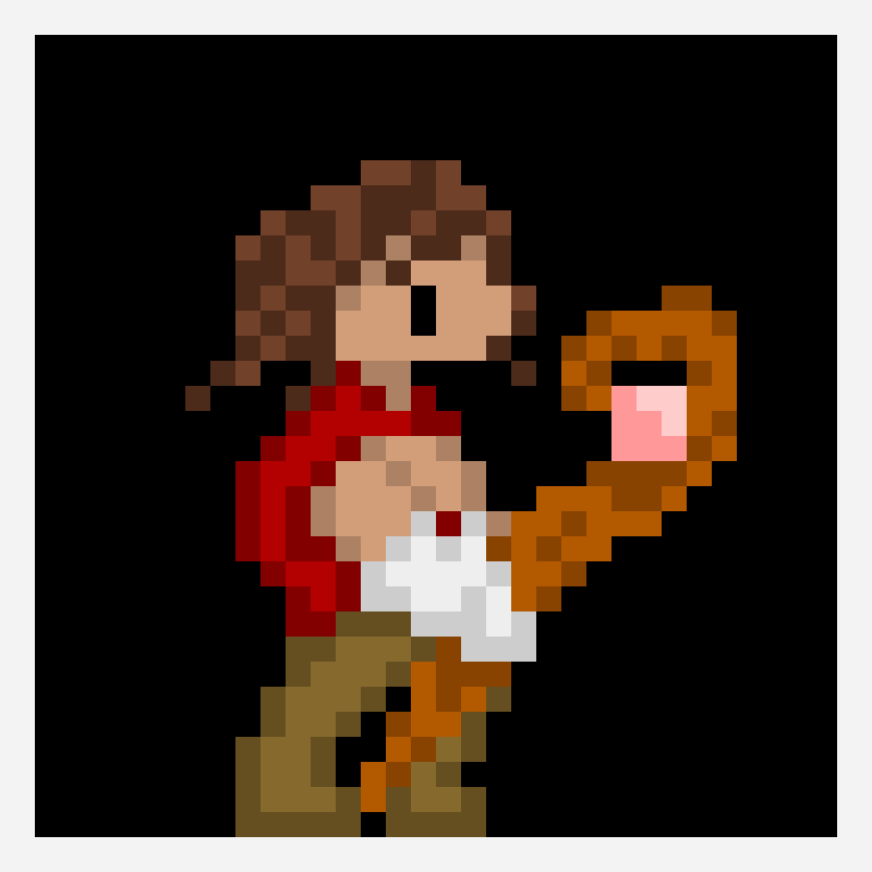 Little magic lady pixel art pattern
