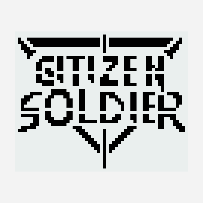 Citizen Soldier patrón de hama bead, cuadrícula 57×46
