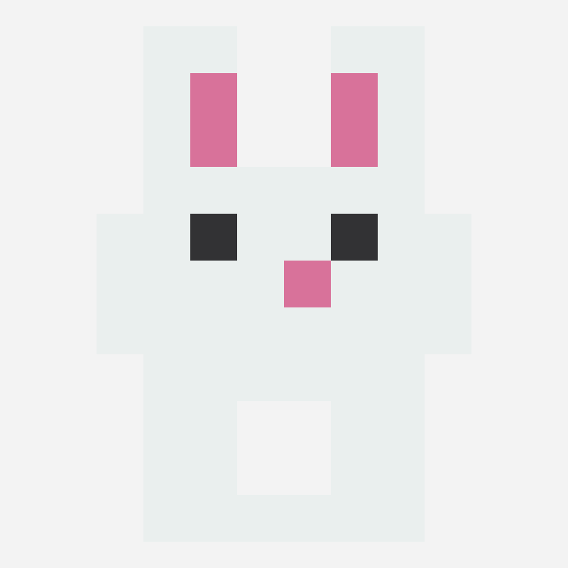 White sitting bunny