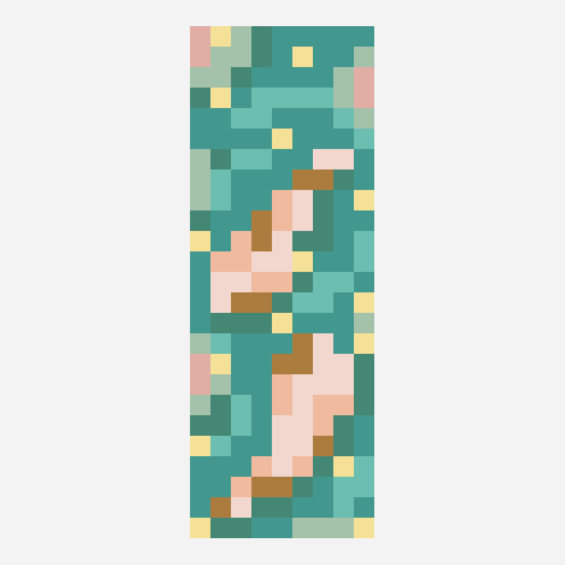 koi fish pond patrón de telar de cuentas, cuadrícula 9×25