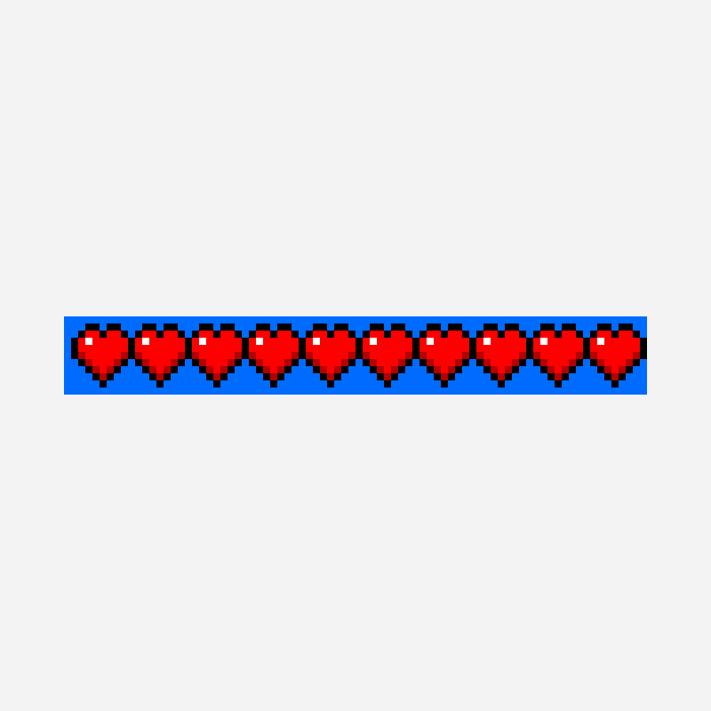 Minecraft Health Bar pixel art pattern