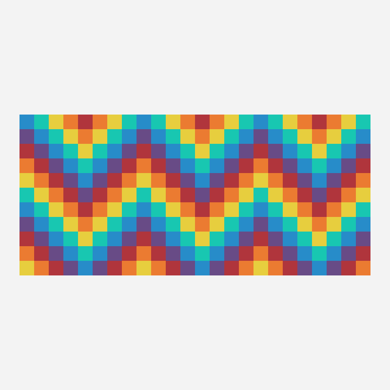 Rainbow chevron kandi cuff bead pattern