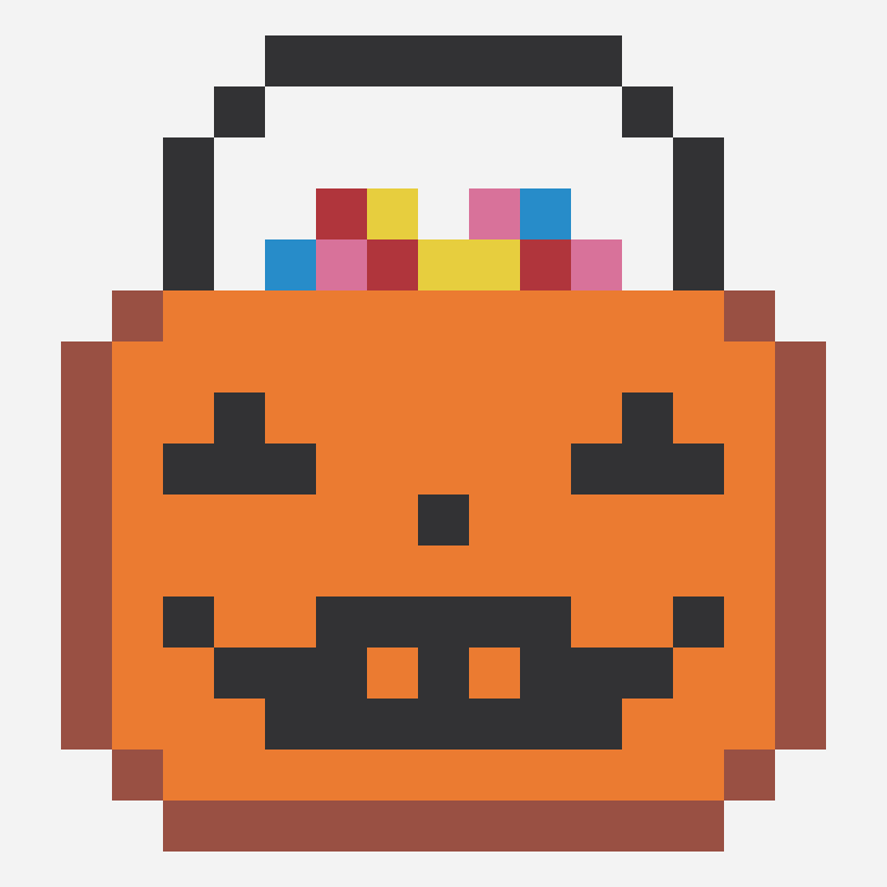 Trick-or-treat bucket bead pattern