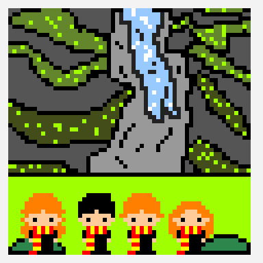 Dibujo Harry Potter pixel art. pixel art pattern, 59×60 grid