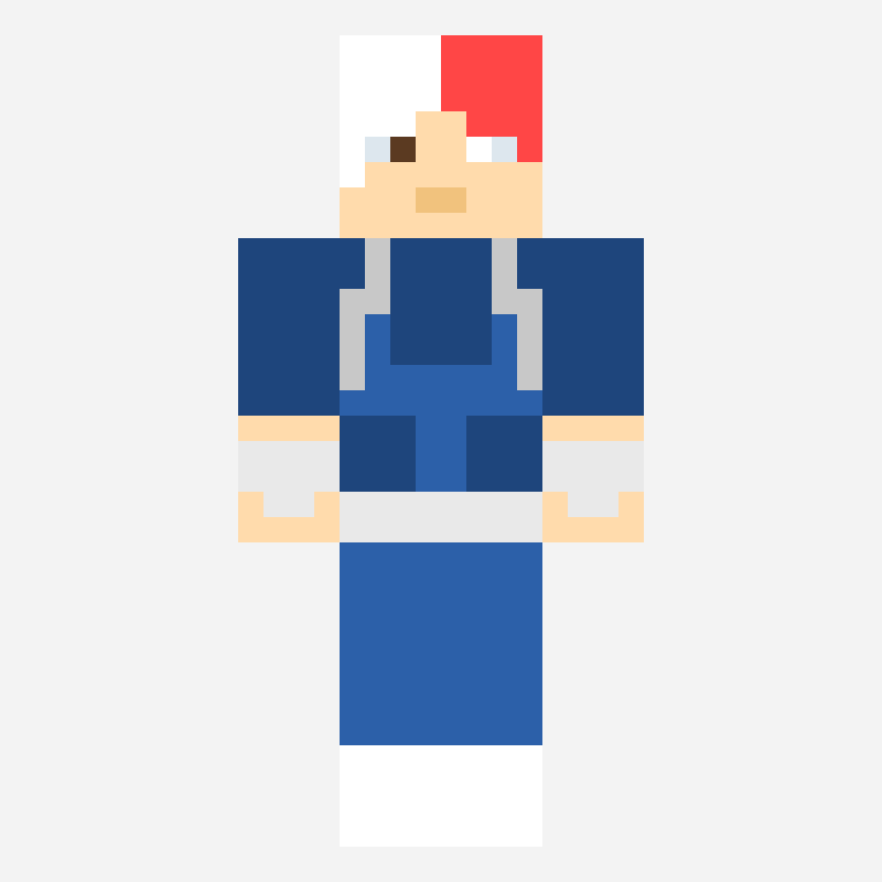 sHoTo ToDoRoKi minecraft skin pattern, 64×64 grid