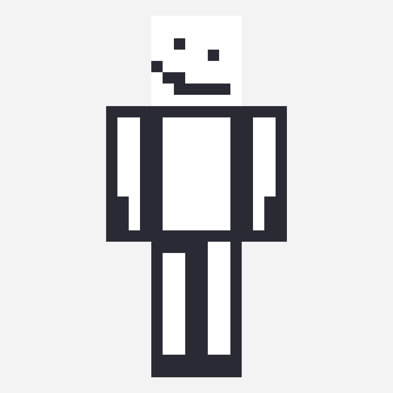 dumb minecraft skin pattern, 64×64 grid