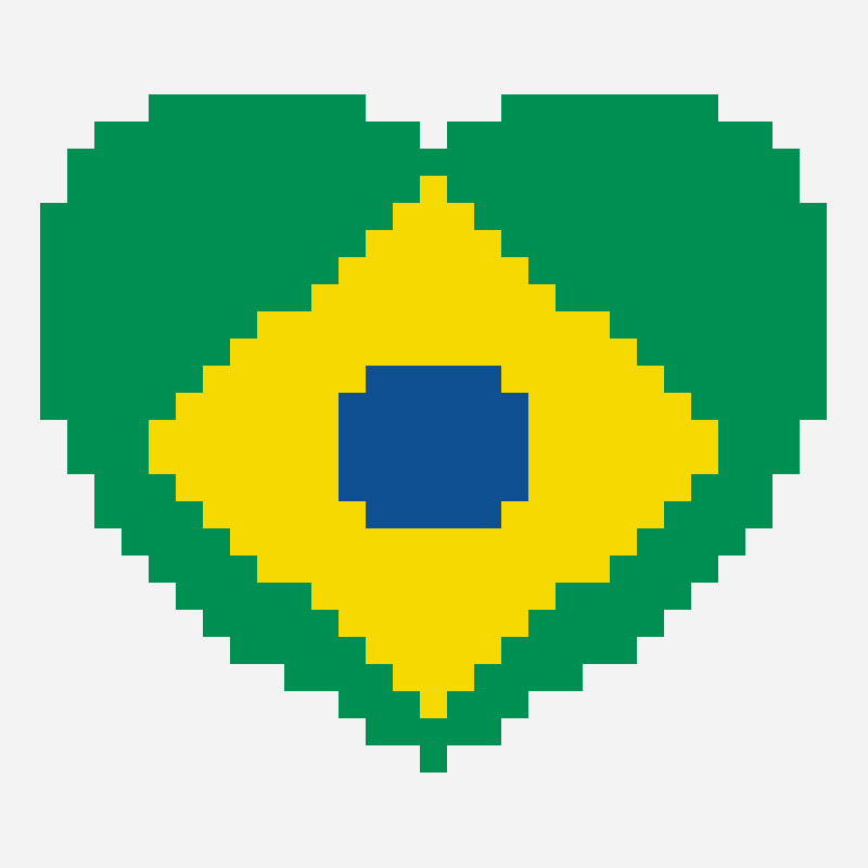 Brazil Flag Heart
