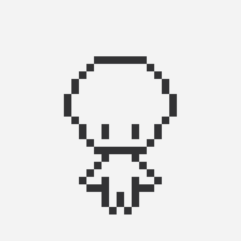 Person Base perler bead pattern, 29×29 grid