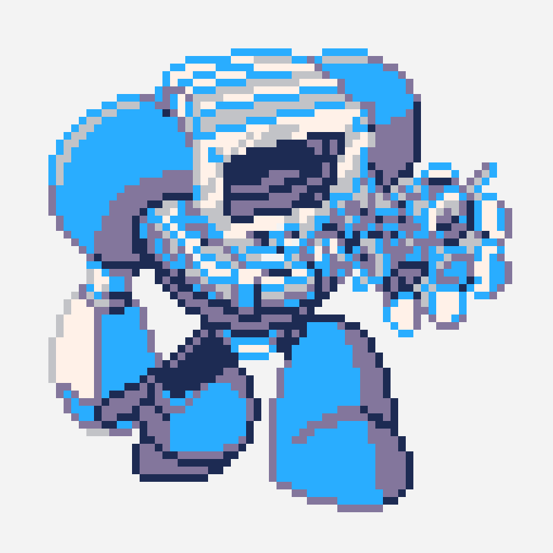 Dust Man pixel art pattern, 64×64 grid