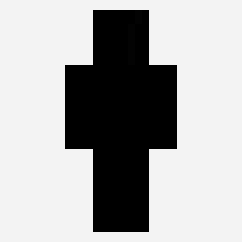 Black minecraft skin pattern, 64×64 grid