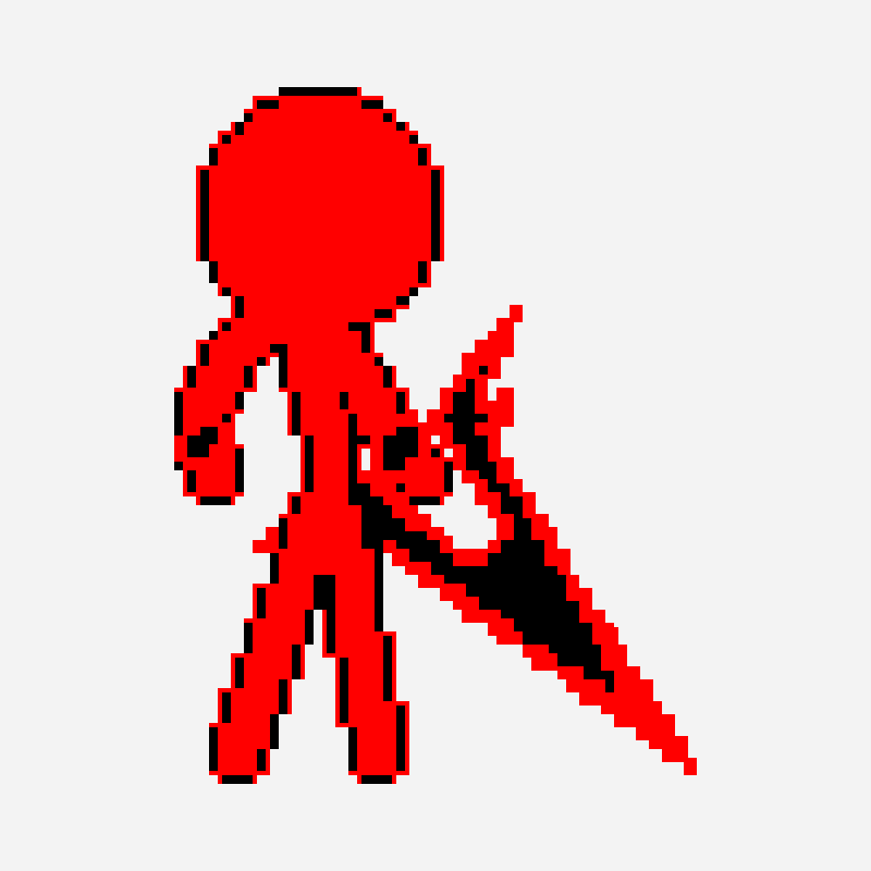 Red in The Dark Lord's body pixel art pattern, 128×160 grid
