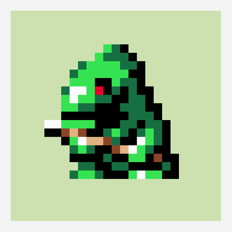 海怪 perler bead pattern, 25×25 grid