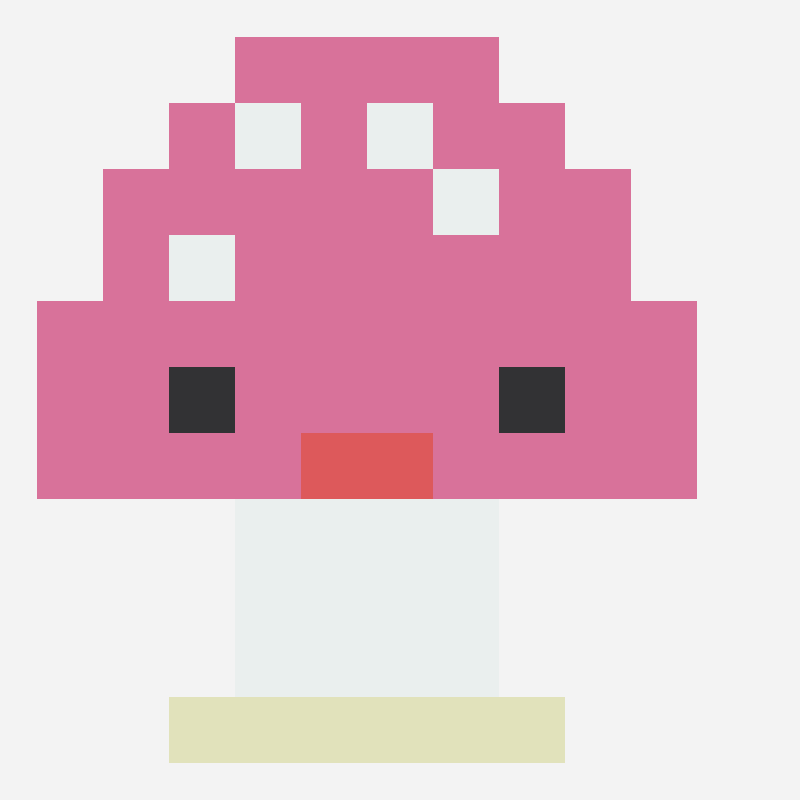 Kawaii pastel mushroom