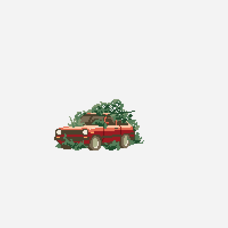 The car ピクセルアートパターン、151×150グリッド