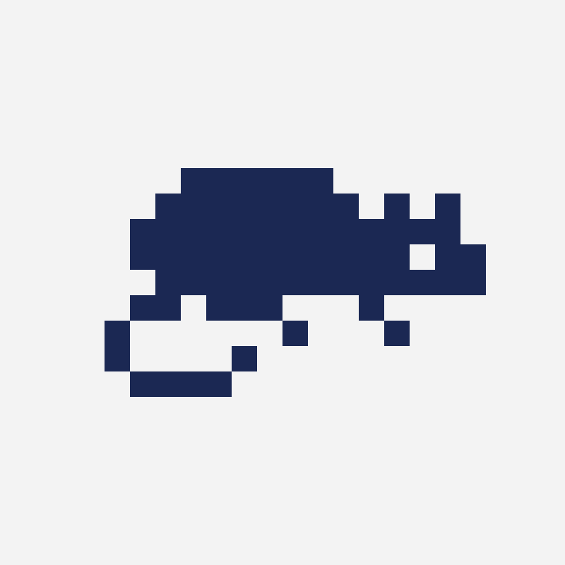 Rat cross stitch pattern, 20×15 grid
